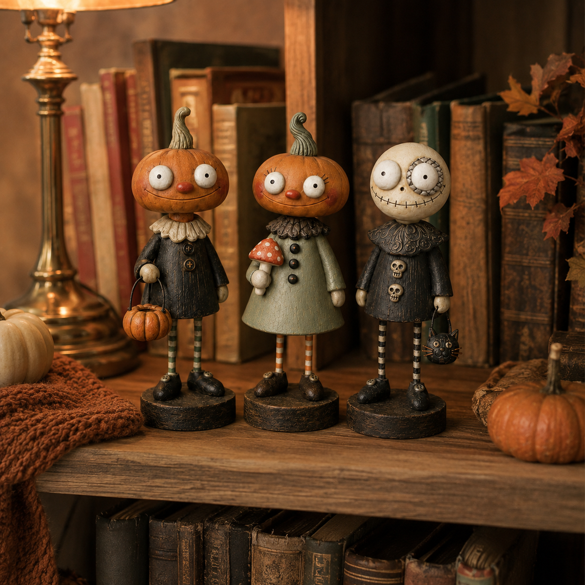 🎃Amici delle zucche primitive – Collezione di statuine vintage di Hallowee