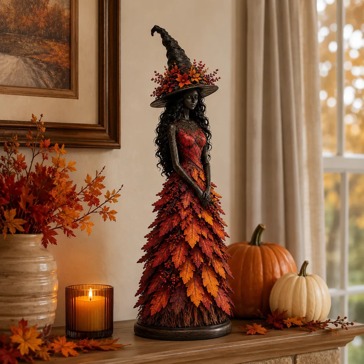 💥ULTIMO GIORNO: SCONTO DEL 49% - 🧙 Statuetta della strega incantata d'autunno (📦Acquistane 2 e la spedizione è gratuita