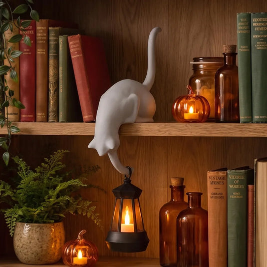 🐈‍⬛ Simpatica mensola decorativa a forma di gancio a forma di gatt