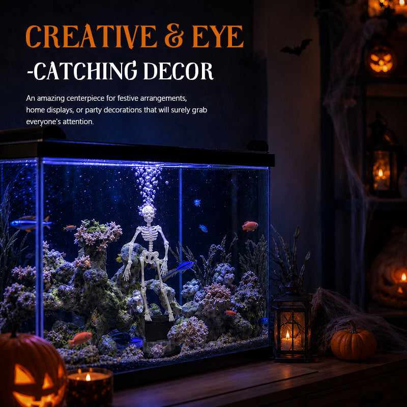 Decorazione per acquario a forma di scheletro dinamico di Hallowee