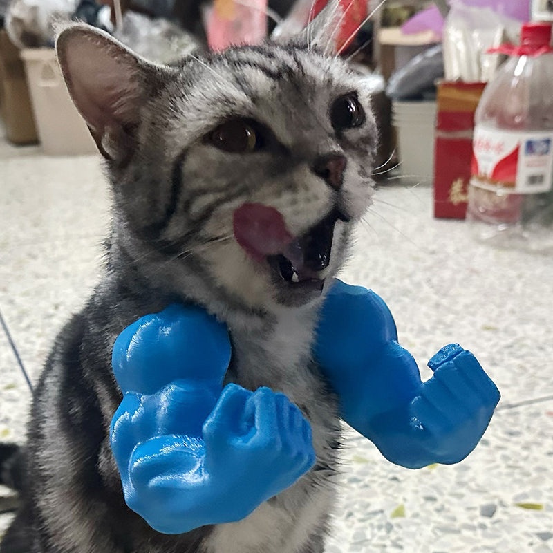 Accessorio parodistico stampato in 3D per animali domestici: braccio di Hulk con collare a girocollo