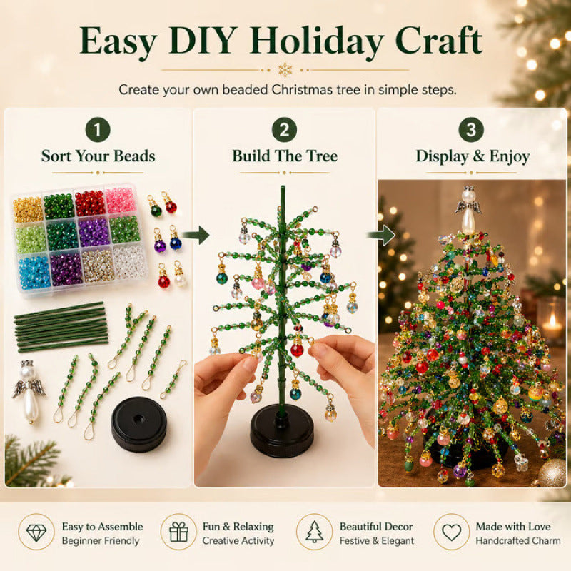 Kit fai da te per albero di Natale con perlin