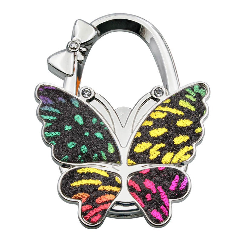 Gancio pieghevole a forma di farfalla per borse – Elegante gancio portatile antiscivolo per bors