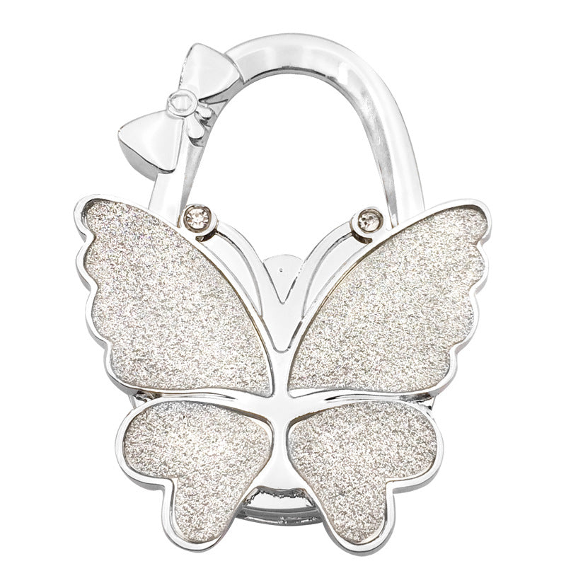 Gancio pieghevole a forma di farfalla per borse – Elegante gancio portatile antiscivolo per bors