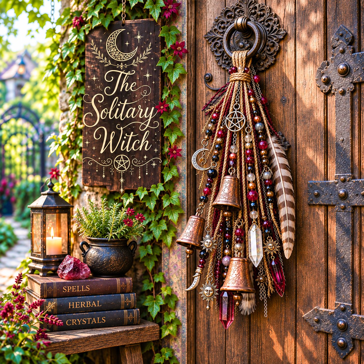 🔮Campanellino decorativo per porta a tema streghe | 🌙Campanelli, cristalli e decorazioni sospese a tema celeste
