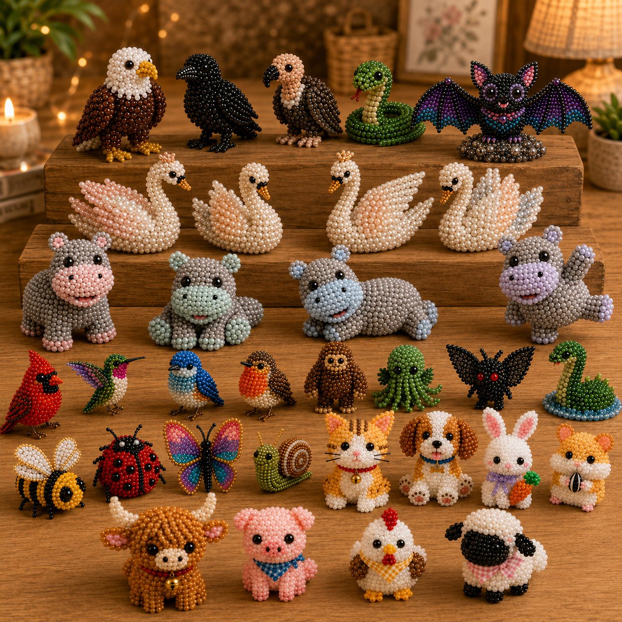 🧵✨ Kit fai da te per creare piccoli animaletti in 3D con perlin