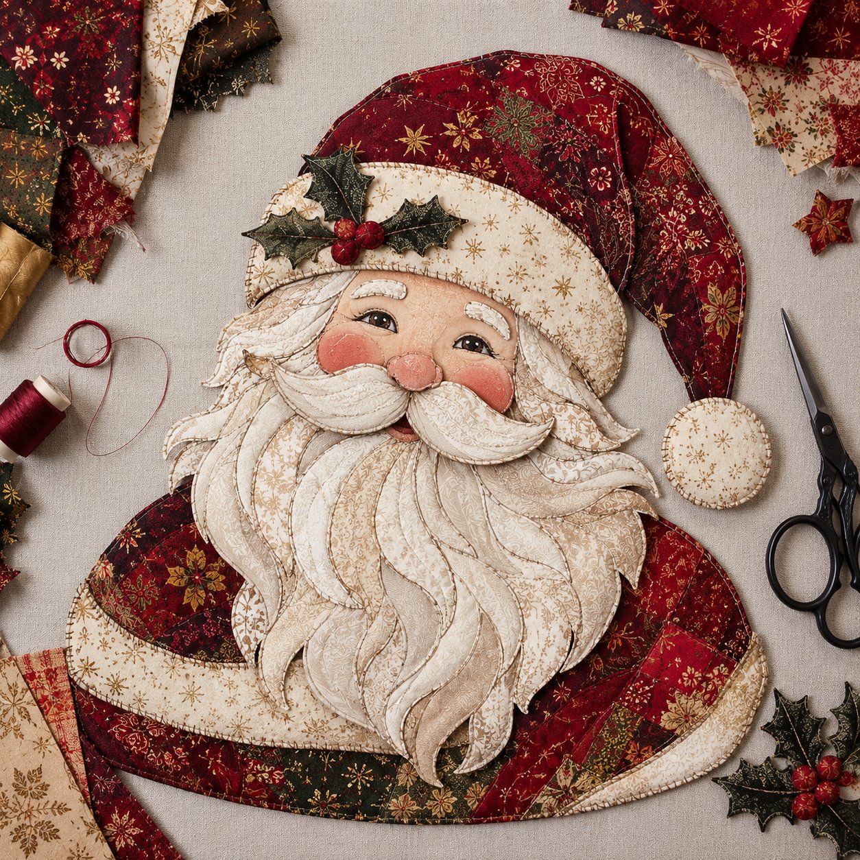 🔥ULTIMO GIORNO DI SCONTO DEL 49% - 🎅Set di decorazioni fai da te con tessuto patchwork natalizio – Risultati meravigliosi, non è richiesta alcuna esperienza