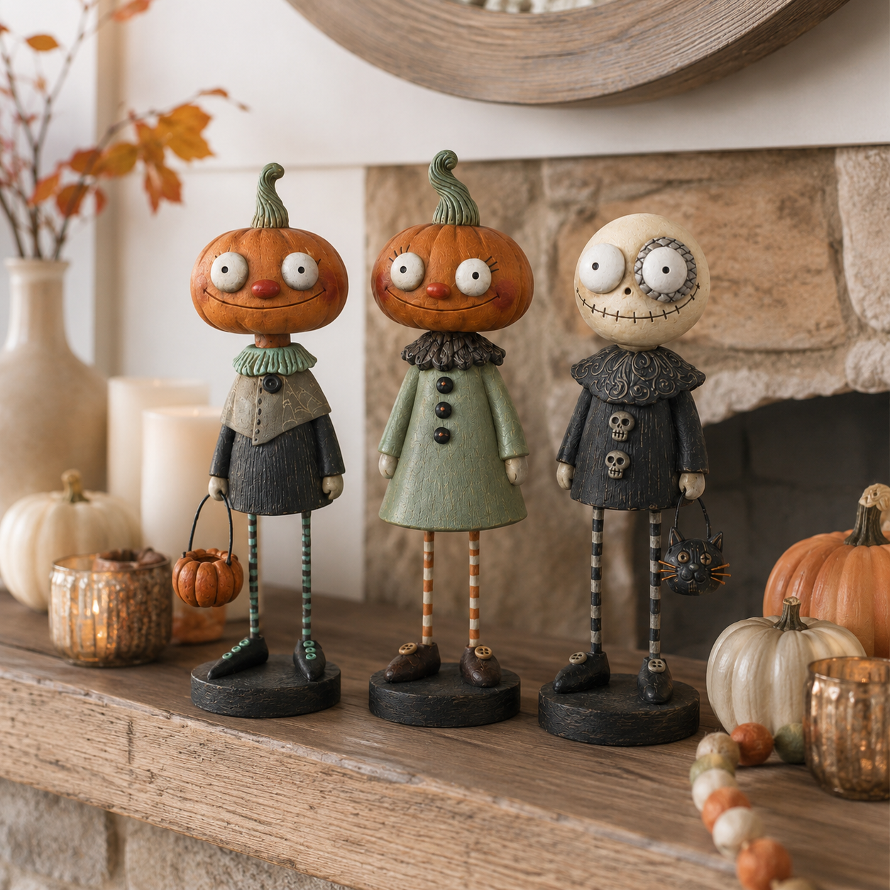 🎃Amici delle zucche primitive – Collezione di statuine vintage di Hallowee