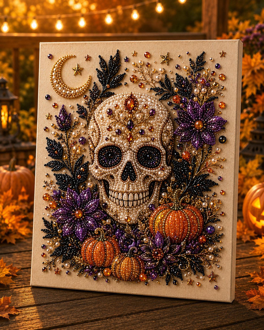 👻✨ Kit fai da te “Halloween Pearl Art” – Trasforma piccole perline in una magia inquietante e carina