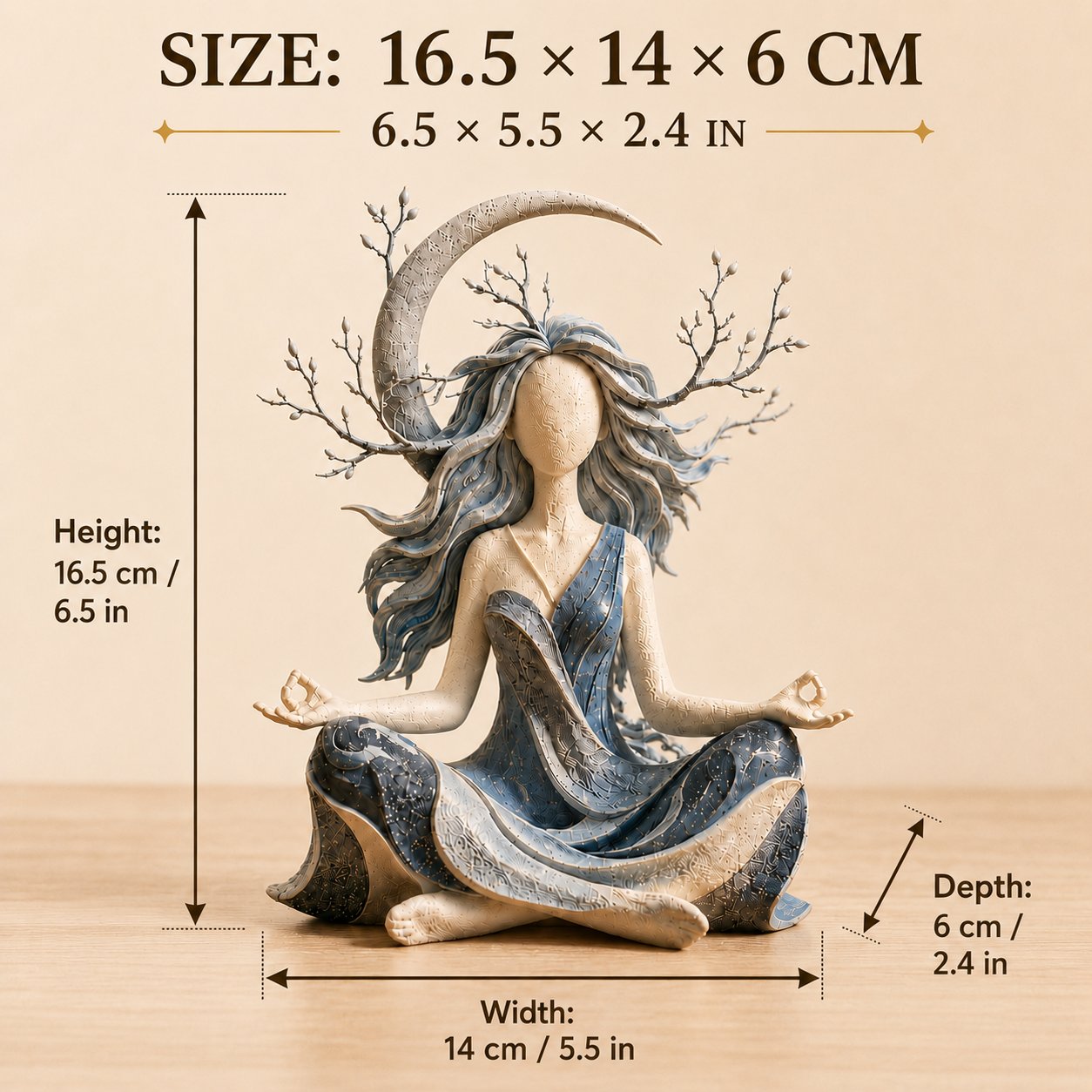 🧘 Scultura dedicata alla meditazione e alla pace | Decorazione d'arredo per una casa seren
