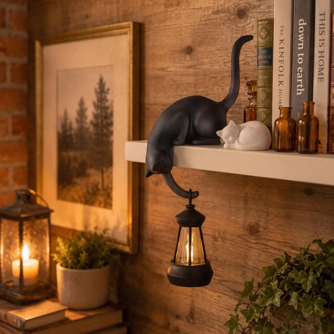 🐈‍⬛ Simpatica mensola decorativa a forma di gancio a forma di gatt