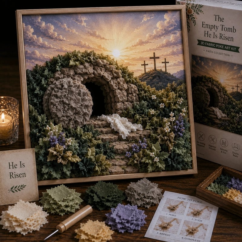 🔥 Ultimo giorno: SCONTO DEL 49% - ✝️Kit per Poke Art 3D in tessuto a tema cristiano (📦Acquistane 2 e la spedizione è gratuita