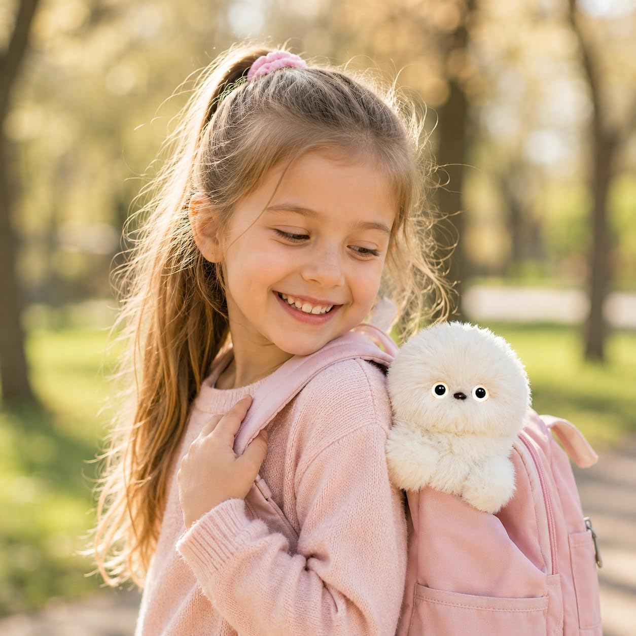 ✨Simpatico robot di compagnia emotivo e timido con intelligenza artificiale, peluche da borsa a forma di bambola👜 - Sa cantare, girare la testa e imparare a parlare🤖