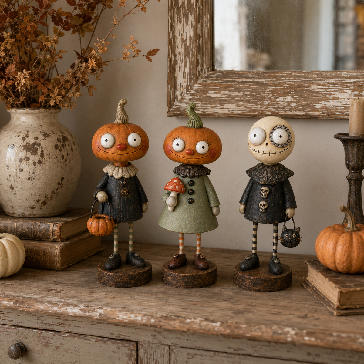 🎃Amici delle zucche primitive – Collezione di statuine vintage di Hallowee