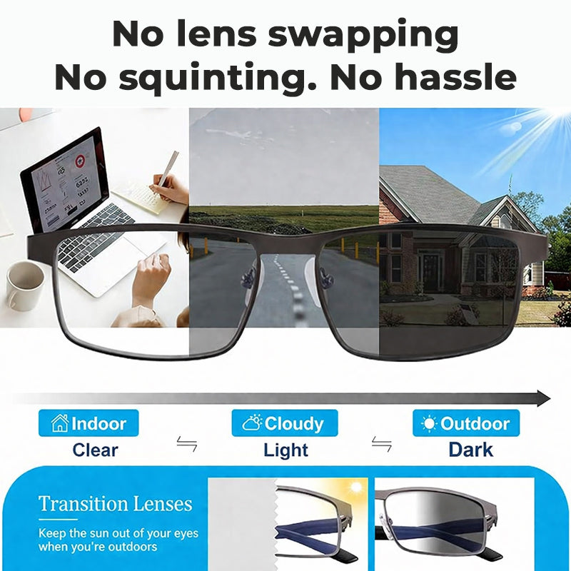 Occhiali fotocromatici – Oscuramento automatico, protezione UV400 e filtro della luce blu