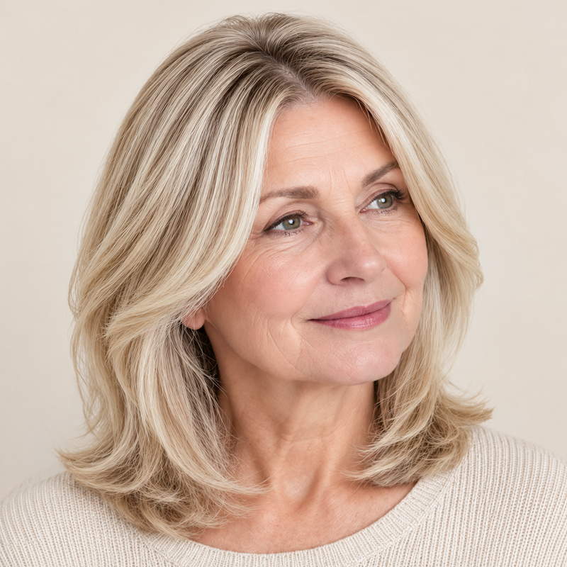 Topper per capelli dall'aspetto naturale per donn