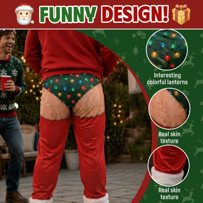Pantaloni divertenti con luci natalizie sul sedere 🎄