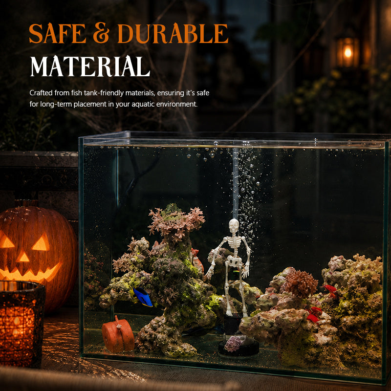 Decorazione per acquario a forma di scheletro dinamico di Hallowee