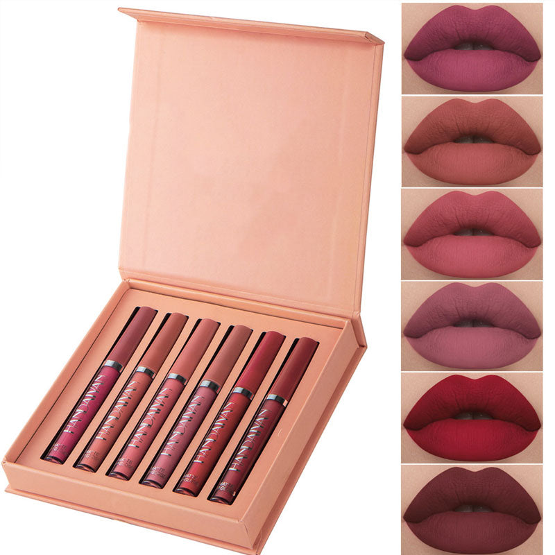 Set di lucidalabbra in bombolette spray antiaderenti in confezione regal