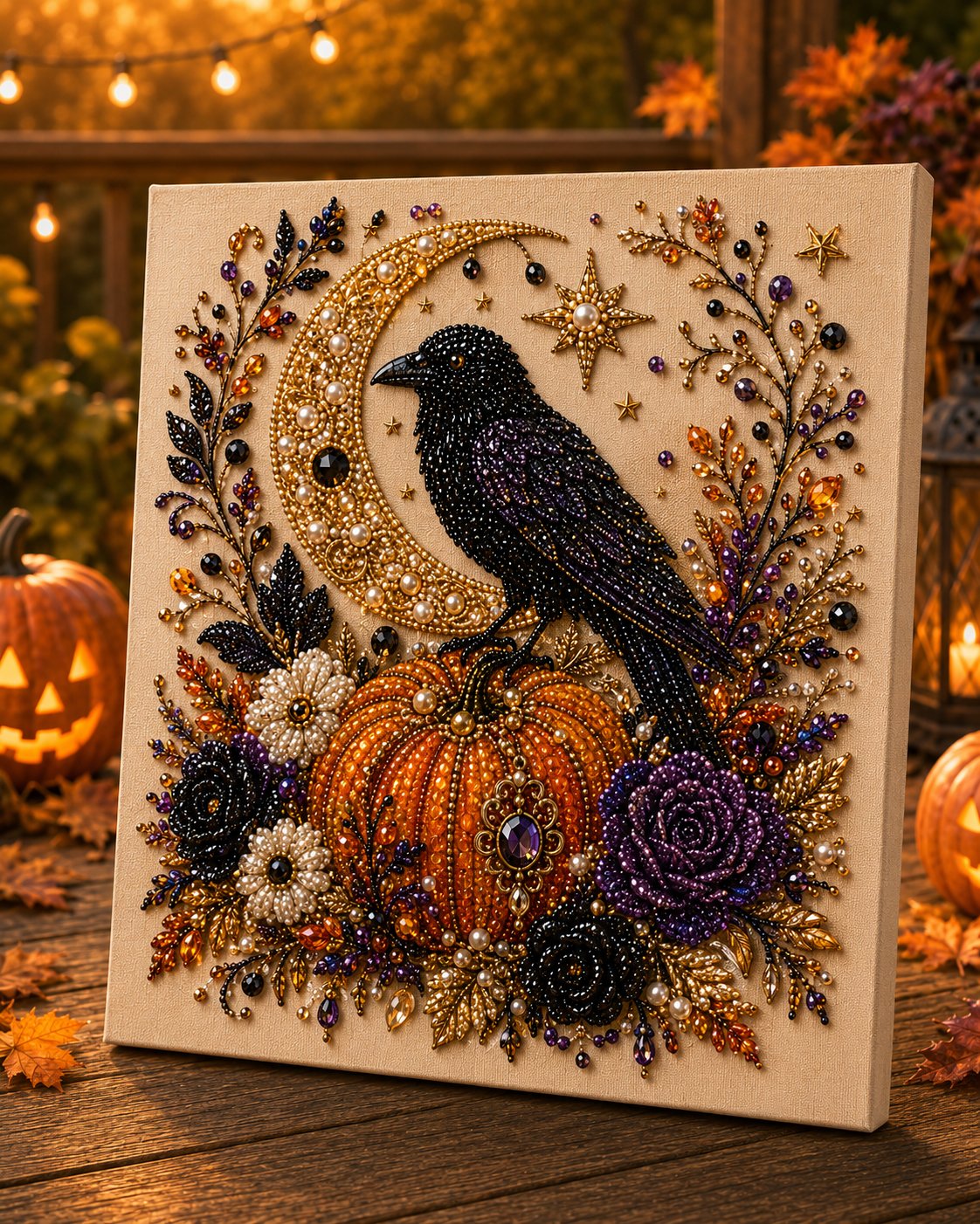 👻✨ Kit fai da te “Halloween Pearl Art” – Trasforma piccole perline in una magia inquietante e carina