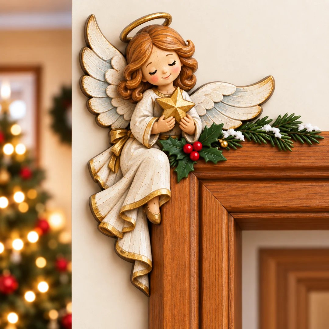 ⏰ULTIMO GIORNO: SCONTO DEL 50% 🎅Decorazione angolare per telaio della porta “Peekaboo” natalizi