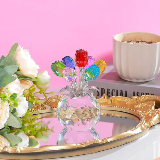 🌈✨ Fiori di rosa di cristallo - Decorazione creativa per la casa ✨🌈