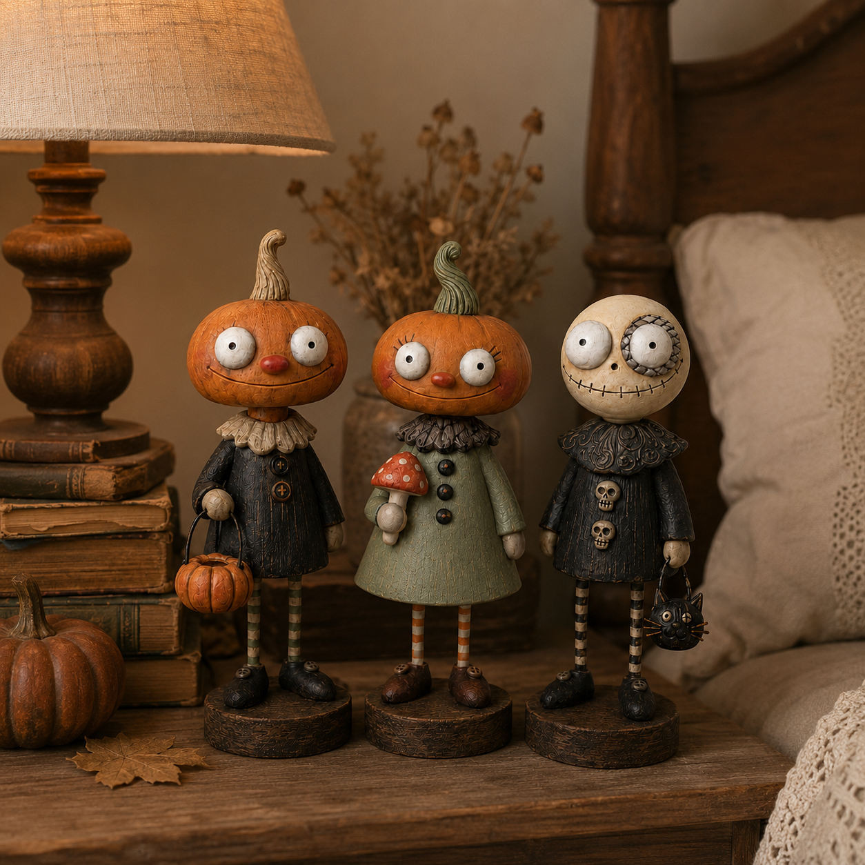 🎃Amici delle zucche primitive – Collezione di statuine vintage di Hallowee