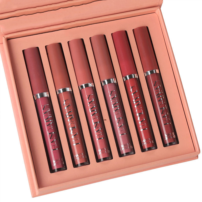 Set di lucidalabbra in bombolette spray antiaderenti in confezione regal