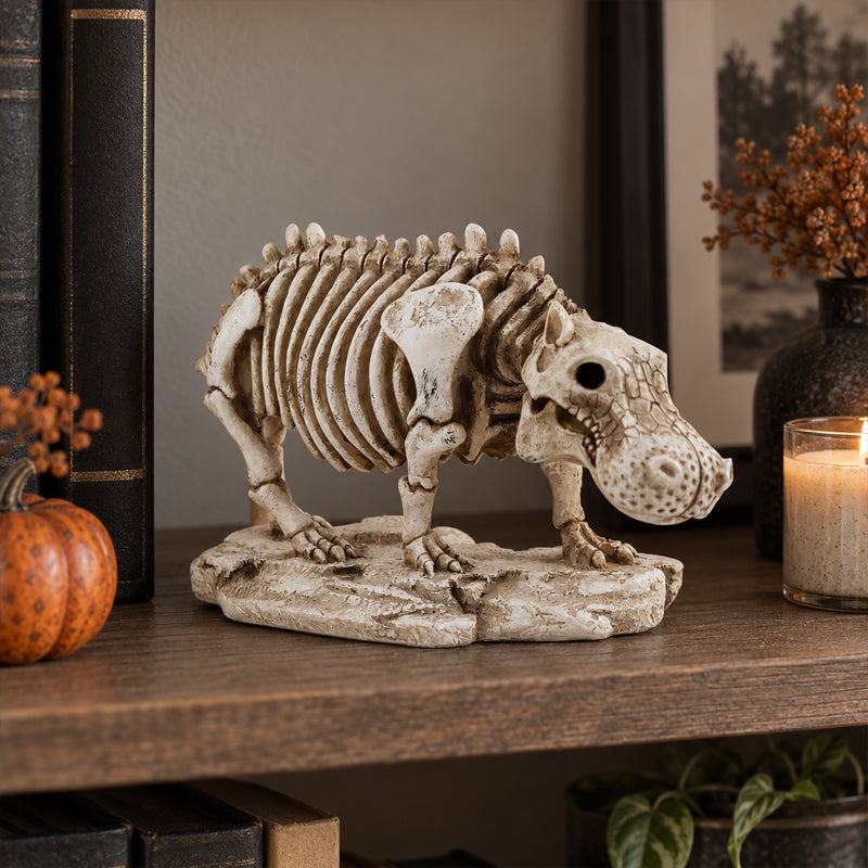 Decorazione a forma di ippopotamo scheletrico per Hallowee