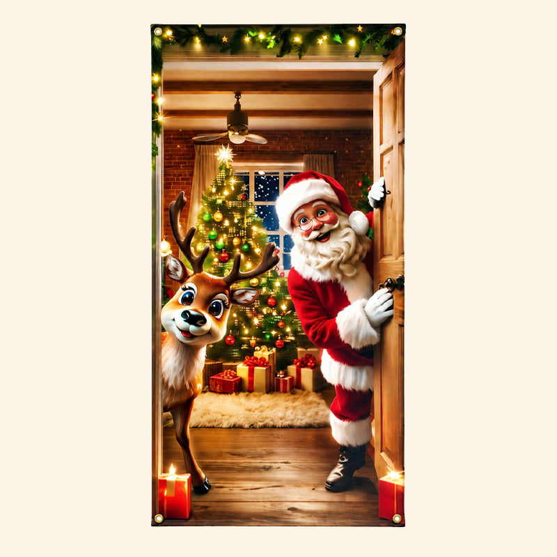 Nuovo copriporta natalizio – Decorazione festiva per le feste e tenda per la porta