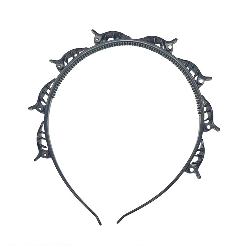 Fascia per capelli intrecciata a traforo multistrato con dentini: uno styling perfetto in pochi secondi