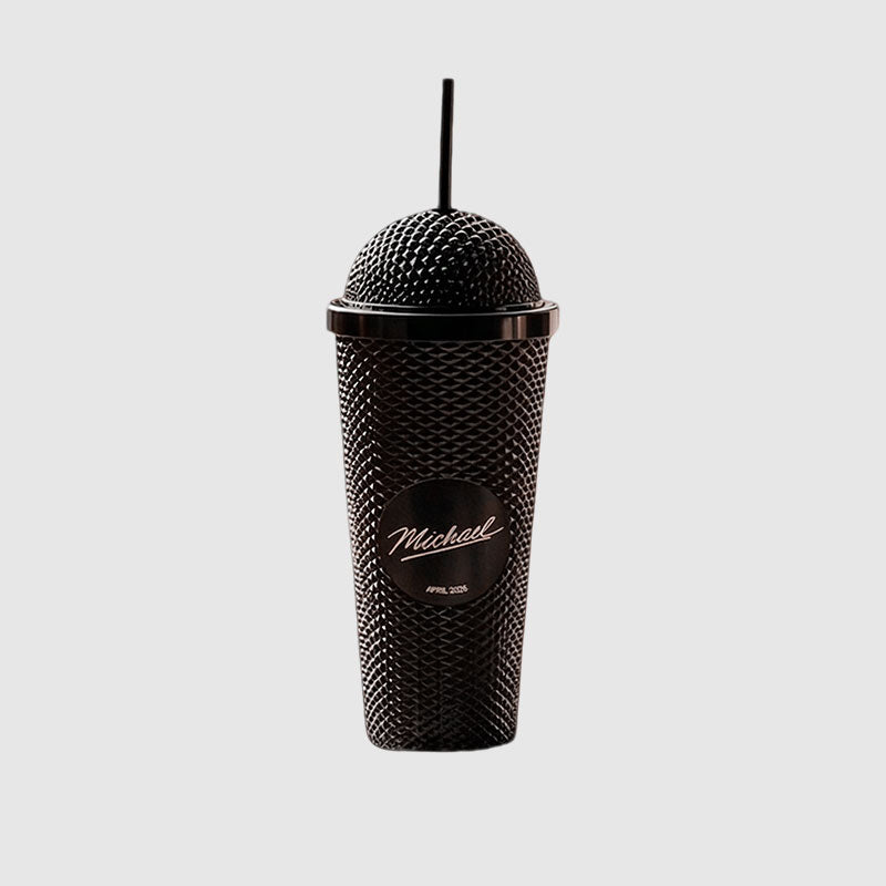 Bicchiere a forma di microfono Superstar | Unico bicchiere nei colori oro e ner
