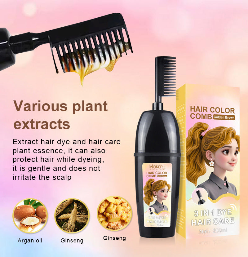 Pettine 3-in-1 per la colorazione dei capelli | Colorazione facile a casa con spazzola integrat