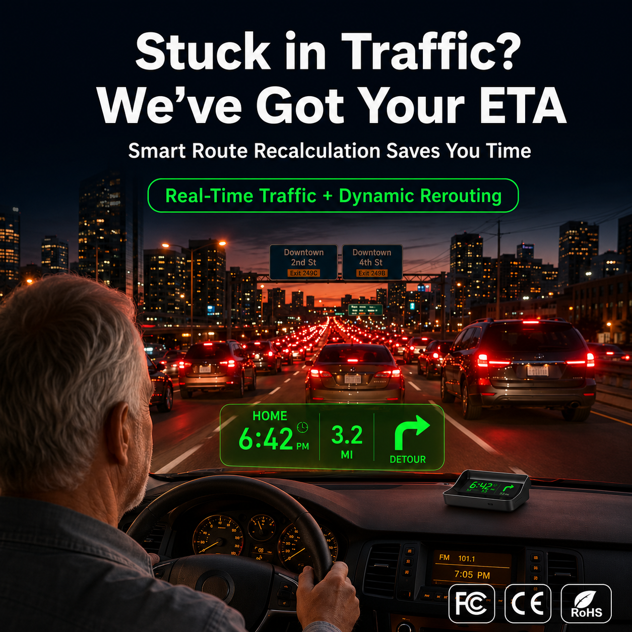 Head-Up Display (HUD) – GPS per auto con tachimetro digitale