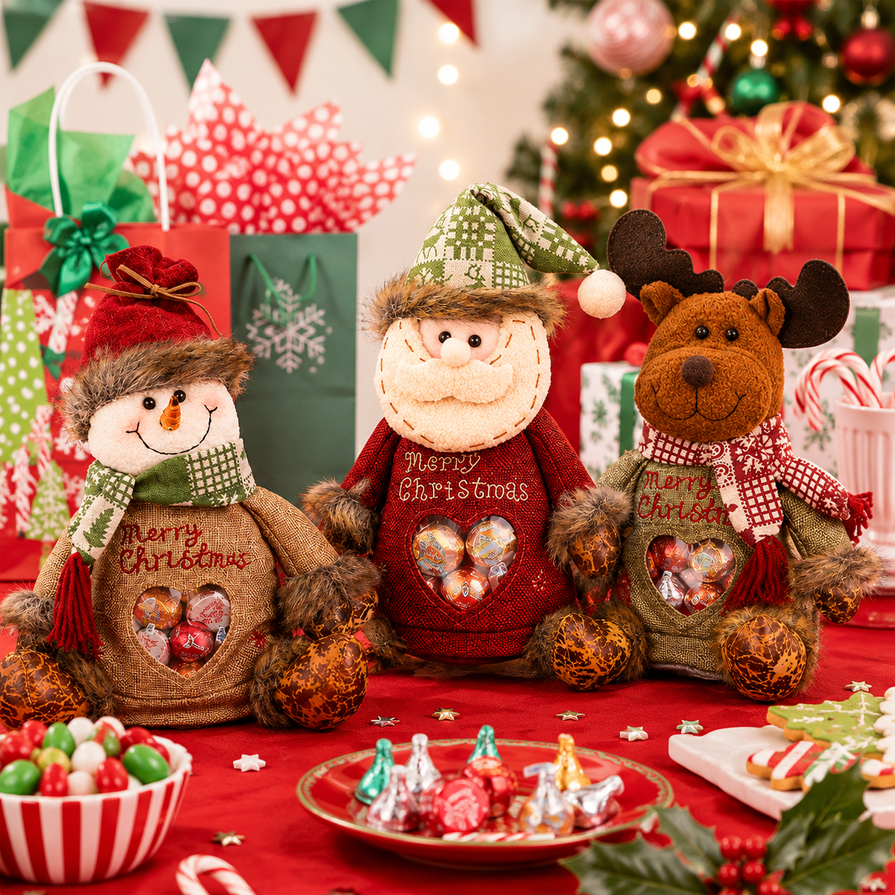 🎉🎅Sacchetti regalo natalizi con chiusura a cerniera