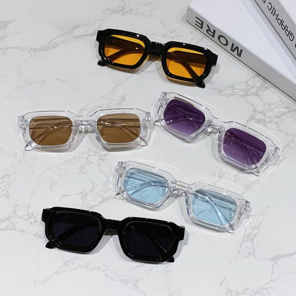 Occhiali da sole unisex con montatura spessa e quadrata