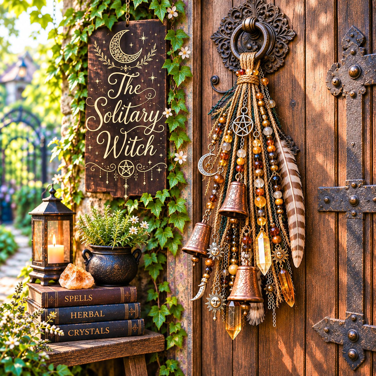 🔮Campanellino decorativo per porta a tema streghe | 🌙Campanelli, cristalli e decorazioni sospese a tema celeste