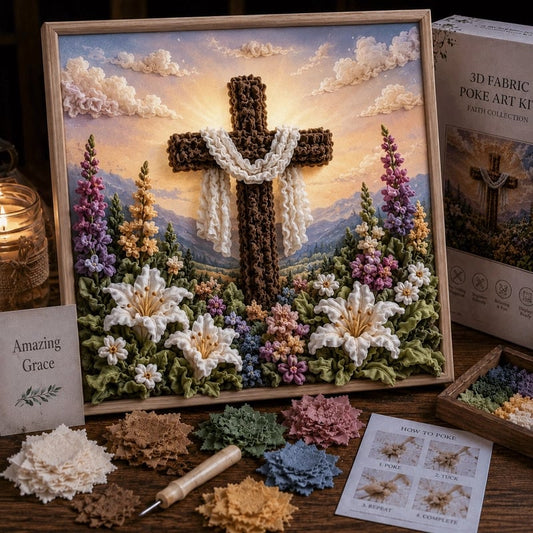 🔥 Ultimo giorno: SCONTO DEL 49% - ✝️Kit per Poke Art 3D in tessuto a tema cristiano (✝️ Acquista due articoli e la spedizione è gratuita