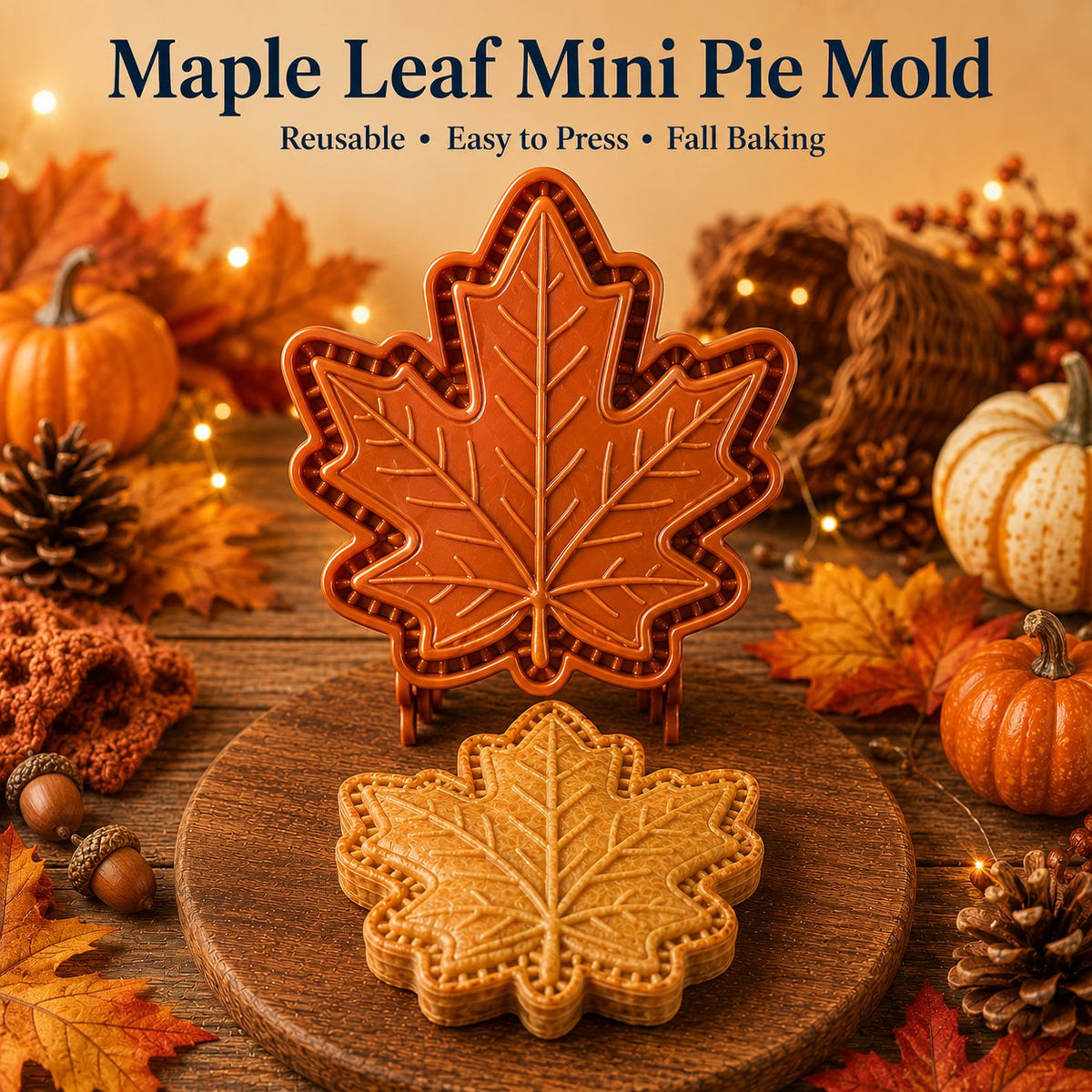 🍂 Collezione di 8 stampi per mini torte autunnali | Stampi riutilizzabili con motivi in rilievo per realizzare forme dettagliate di gufo, volpe, tacchino, zucca, ghianda e altro ancora 🍂✨