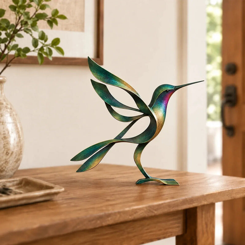 🕊️Scultura in metallo a forma di uccello per l'arredamento della cas