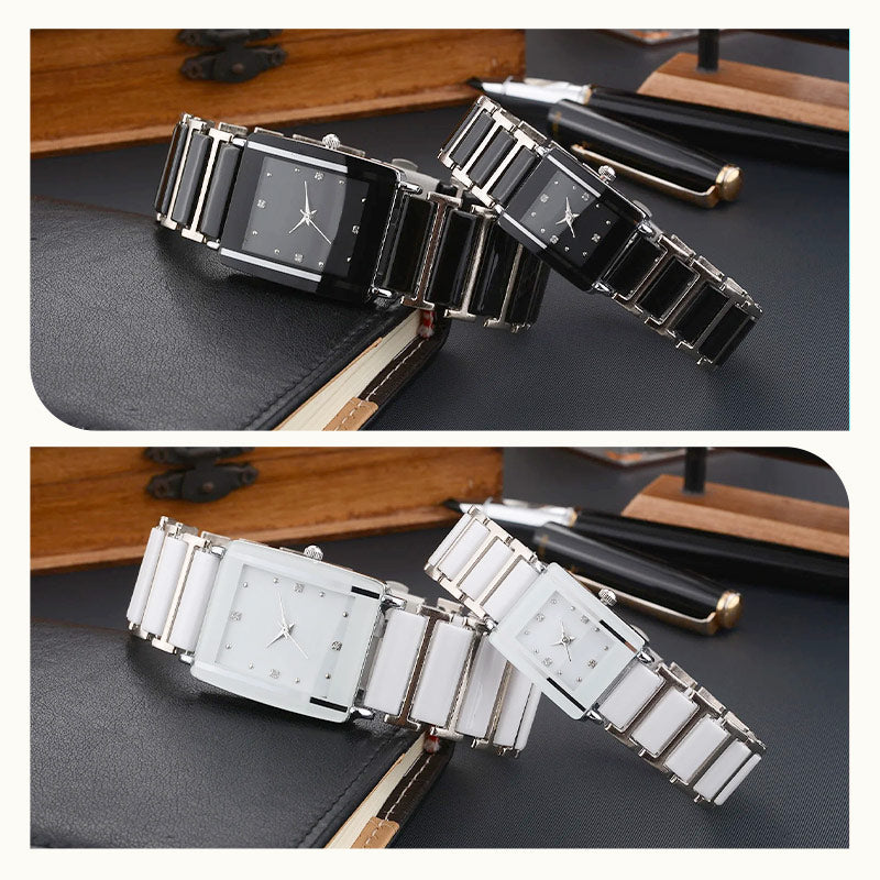 ⌚ Orologio da moda quadrato in ceramica con movimento al quarzo