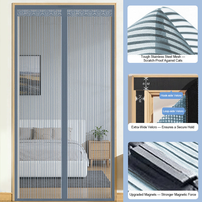 Tenda magnetica per porte in rete di diamante