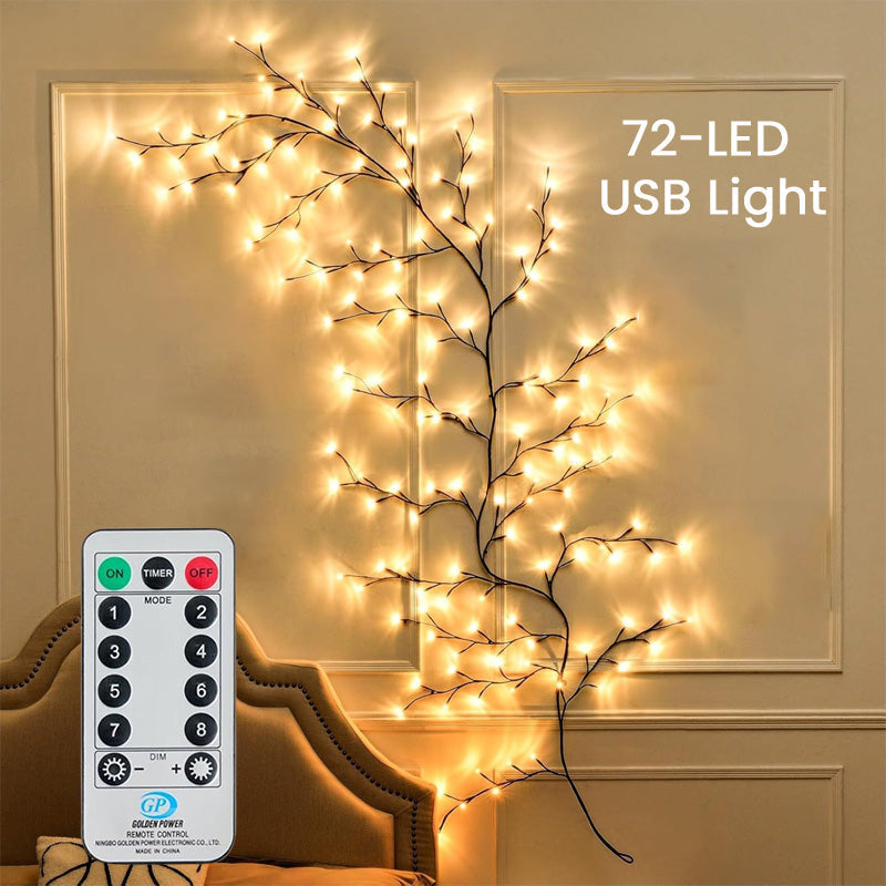 Luce notturna decorativa a LED bianco caldo a forma di ramo