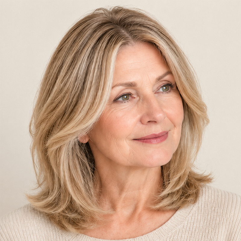 Topper per capelli dall'aspetto naturale per donn