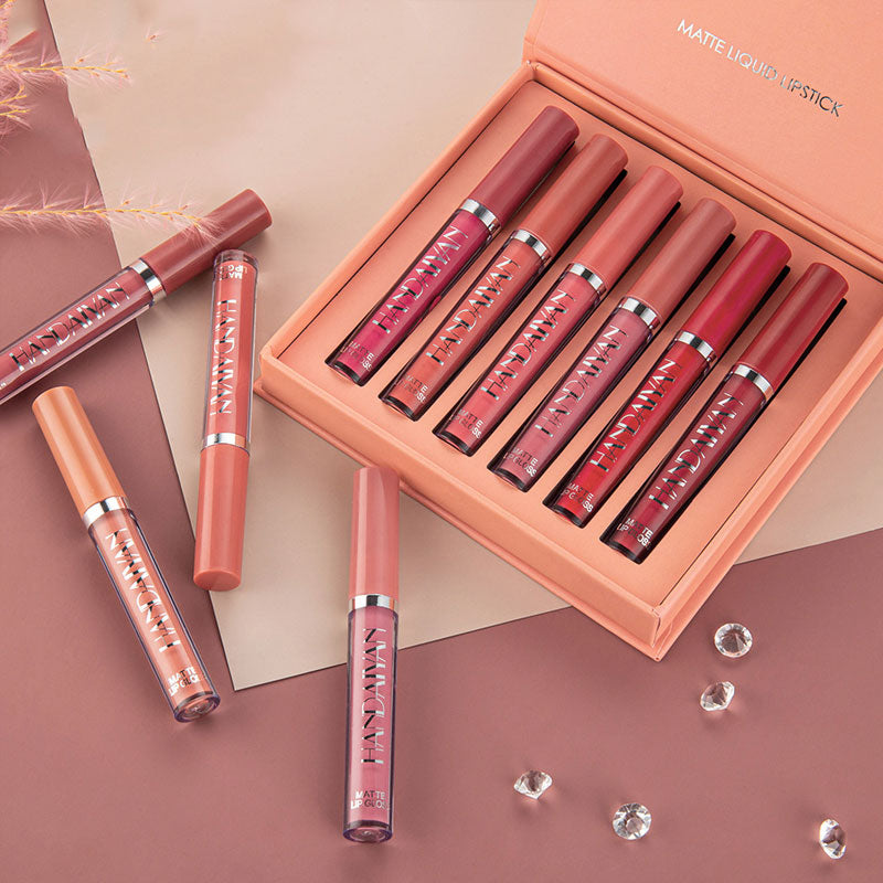 Set di lucidalabbra in bombolette spray antiaderenti in confezione regal