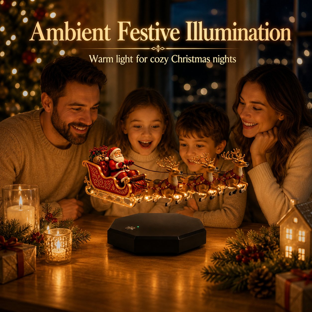🎅 La slitta volante di Babbo Natale — Esposizione natalizia a levitazione magnetica
