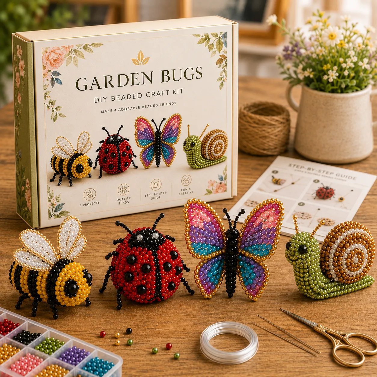 🧵✨ Kit fai da te per creare piccoli animaletti in 3D con perlin