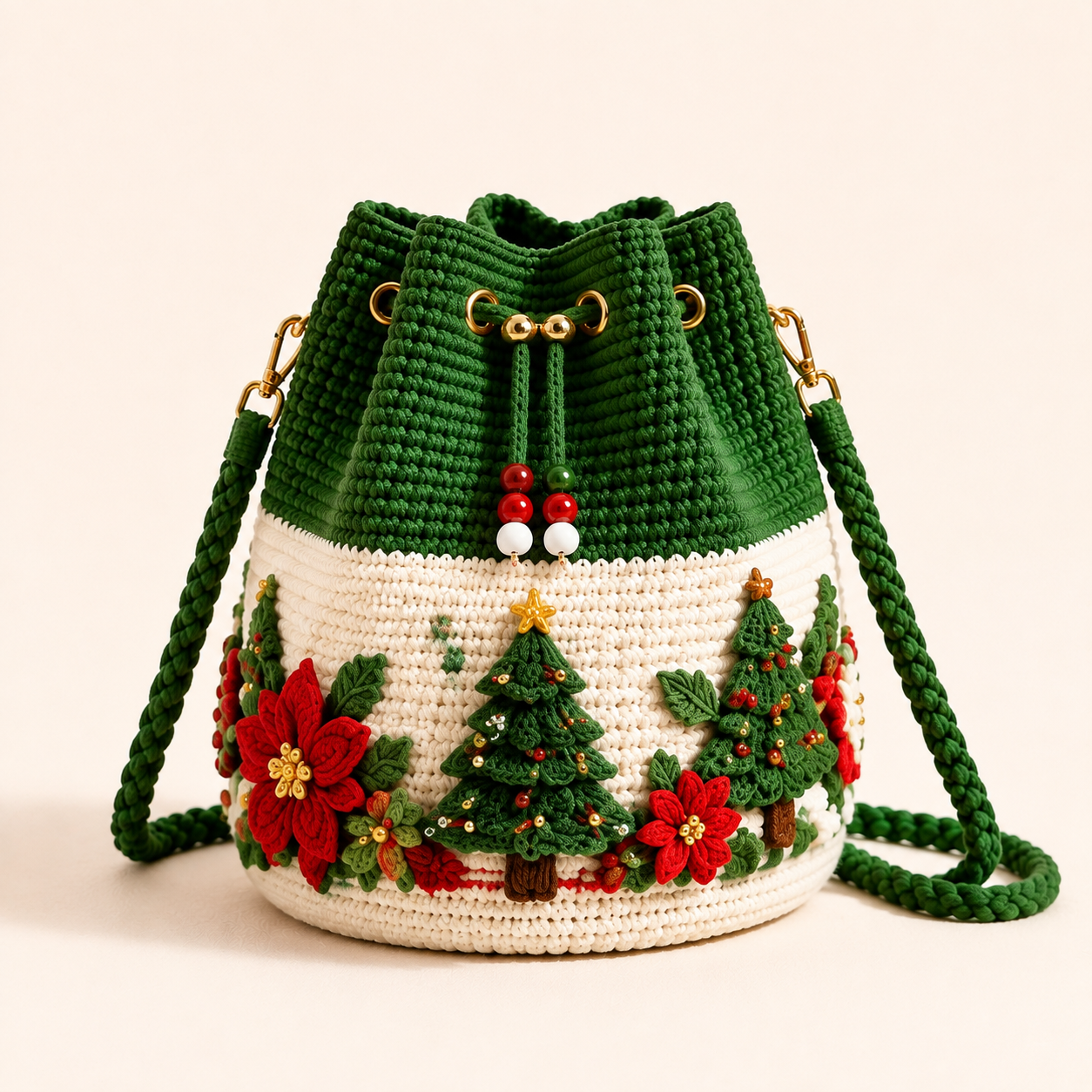 🎄Borsa a tracolla natalizia all’uncinetto 🎅 | 4 modelli di borse a tracolla lavorate a mano all’uncinetto con cordoncino