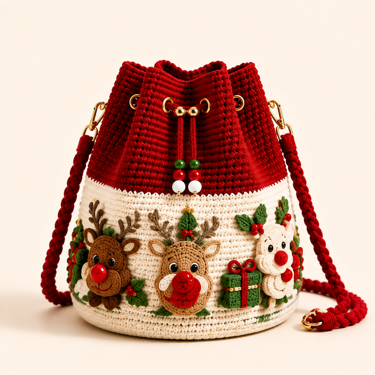 🎄Borsa a tracolla natalizia all’uncinetto 🎅 | 4 modelli di borse a tracolla lavorate a mano all’uncinetto con cordoncino