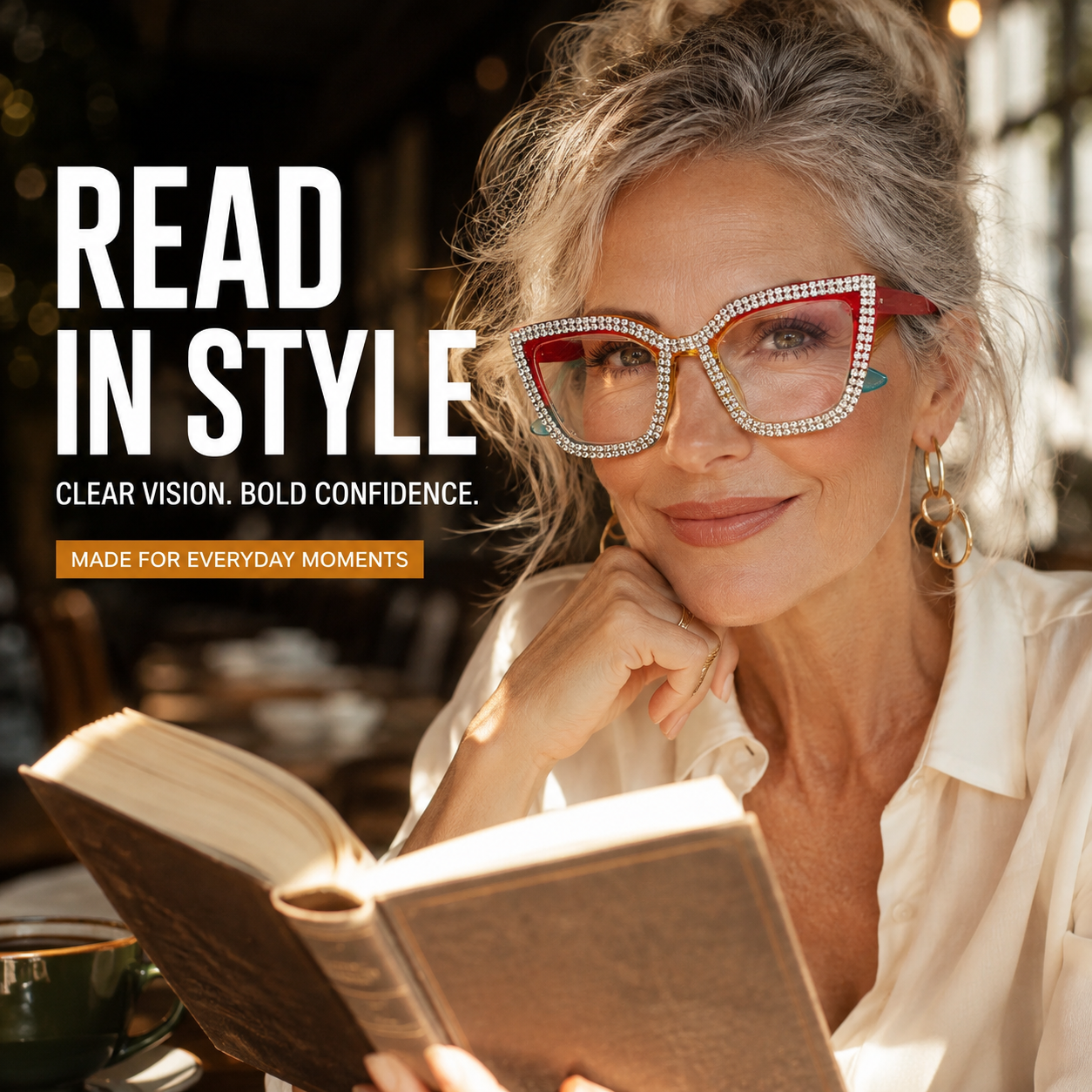 Occhiali da lettura Cat Eye con protezione dalla luce bl